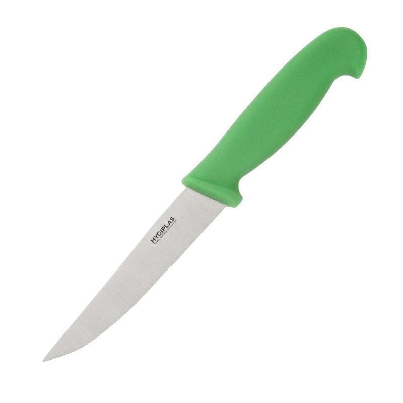 Gemüsemesser Grün Wellenschliff 10 cm - Hygiplas - Fourniresto Gemüsemesser Grün Wellenschliff 10 cm - Hygiplas - Fourniresto