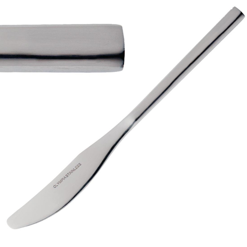 Tischmesser Napoli aus Edelstahl 233 L - 12er-Pack - Olympia - Fourniresto Tischmesser Napoli aus Edelstahl 233 L - 12er-Pack - Olympia - Fourniresto