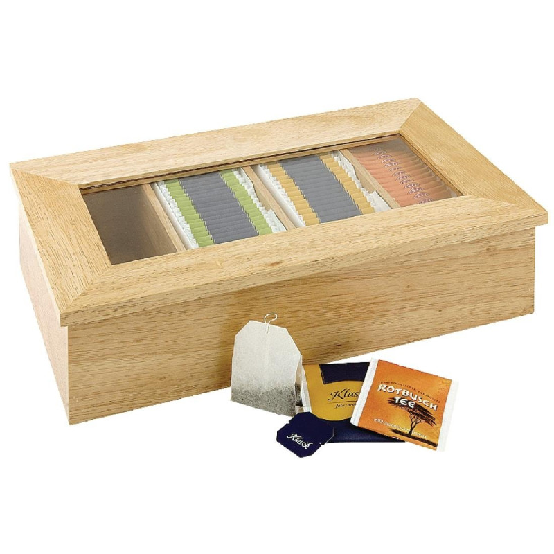 Teebox aus Kautschukholz 335 x 200 mm - Olympia - Fourniresto Teebox aus Kautschukholz 335 x 200 mm - Olympia - Fourniresto