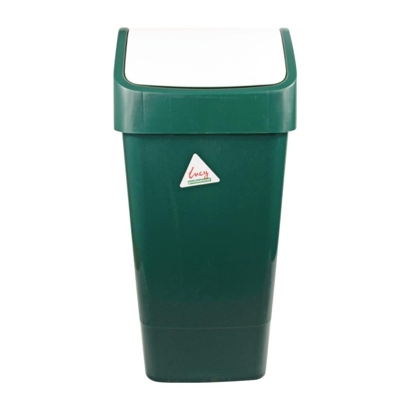 Green Polypropylene Swing Lid Bin 50 L - Scot Young - Fourniresto Green Polypropylene Swing Lid Bin 50 L - Scot Young - Fourniresto