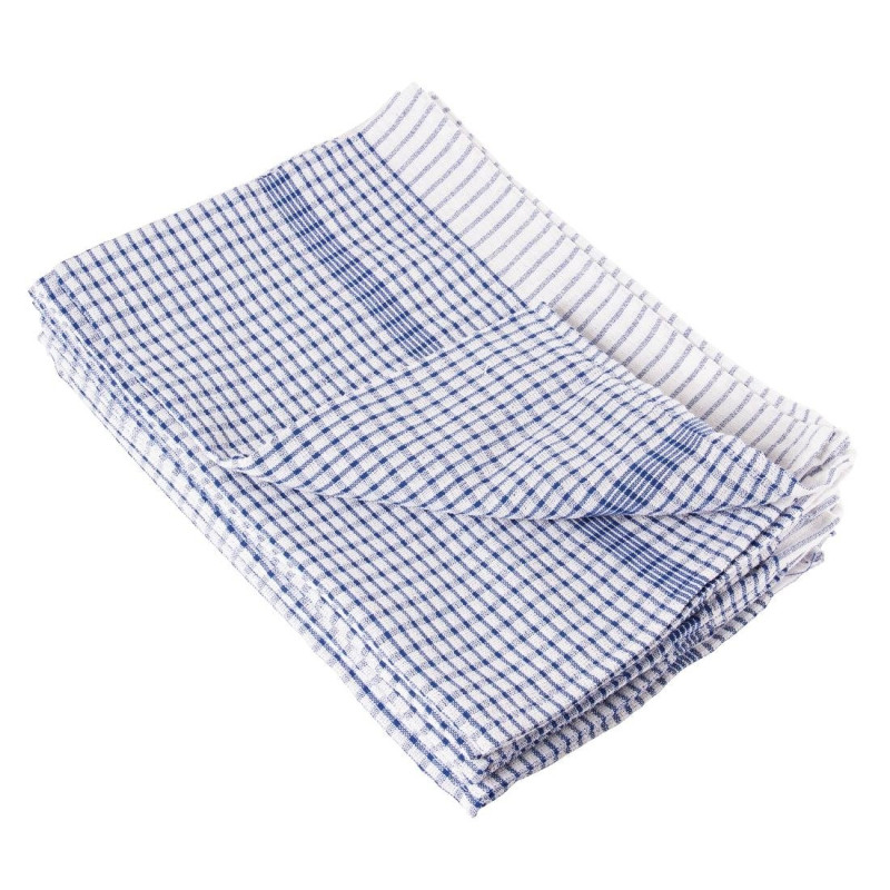 Geschirrtuch Blau aus Polycotton - Set mit 10 Stück - Vogue - Fourniresto Geschirrtuch Blau aus Polycotton - Set mit 10 Stück - Vogue - Fourniresto