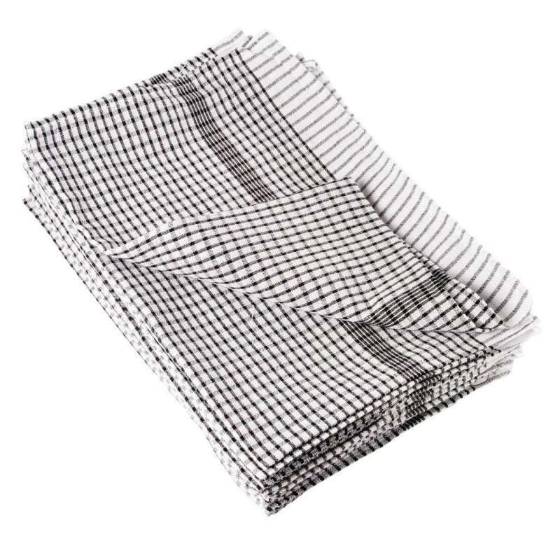 Schwarzes Polycotton-Geschirrtuch - Packung mit 10 - Vogue - Fourniresto Schwarzes Polycotton-Geschirrtuch - Packung mit 10 - Vogue - Fourniresto