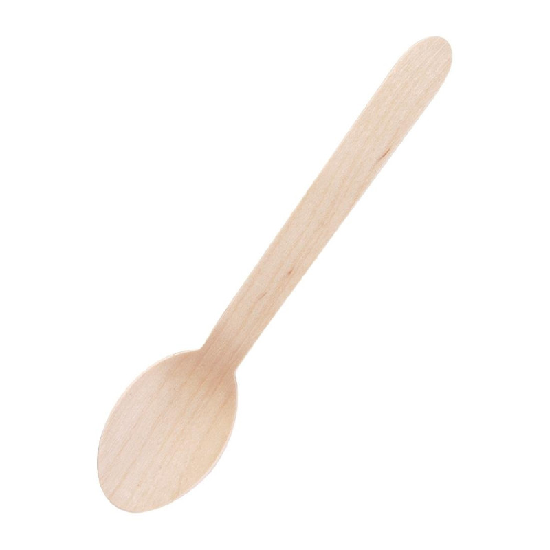 Dessertlöffel aus biologisch abbaubarem Holz 166 mm - Packung mit 100 Stück - Fiesta Green - Fourniresto Dessertlöffel aus biologisch abbaubarem Holz 166 mm - Packung mit 100 Stück - Fiesta Green - Fourniresto