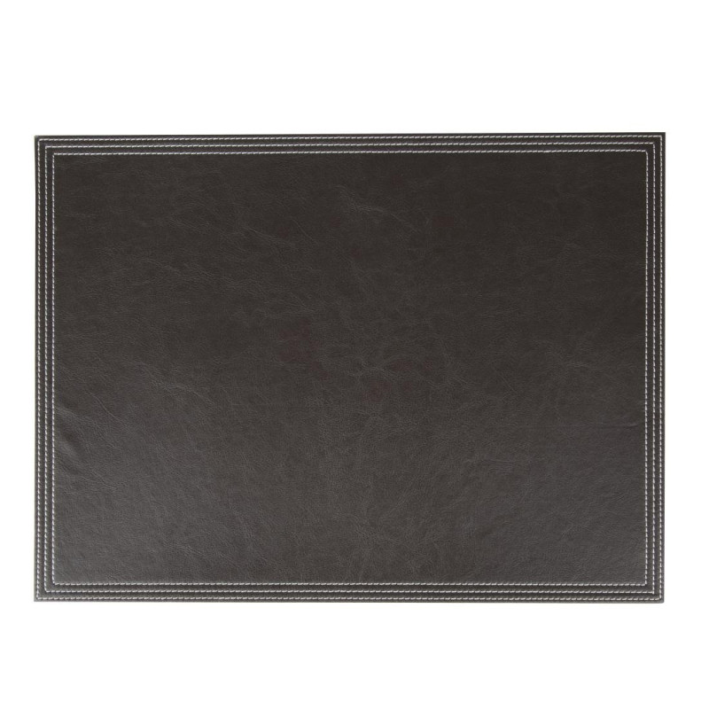 Tischset aus braunem Kunstleder 300 x 400 mm - Olympia - Fourniresto Tischset aus braunem Kunstleder 300 x 400 mm - Olympia - Fourniresto