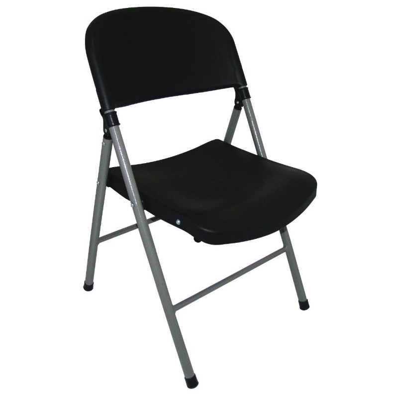 Klappstuhl Schwarz und Grau - 2er-Set - Bolero - Fourniresto Klappstuhl Schwarz und Grau - 2er-Set - Bolero - Fourniresto