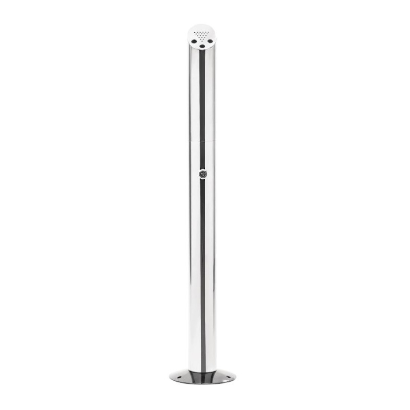 Aschenbecher Pfosten zum Befestigen am Boden aus Edelstahl Ø 75 mm - Bolero - Fourniresto Aschenbecher Pfosten zum Befestigen am Boden aus Edelstahl Ø 75 mm - Bolero - Fourniresto