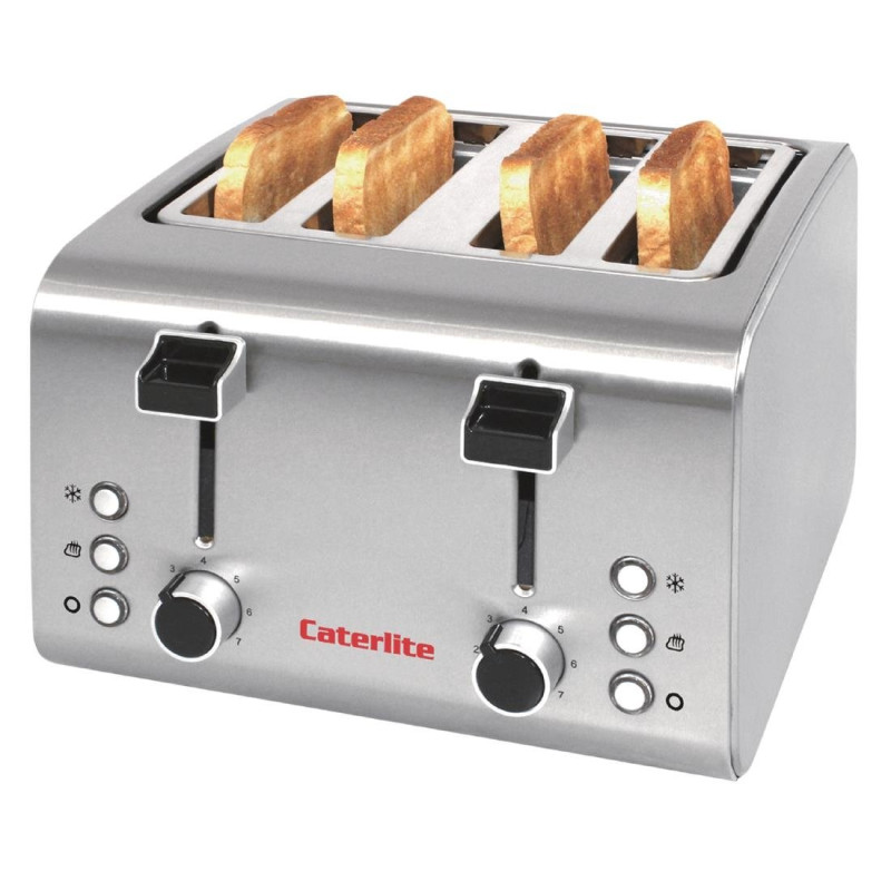 Edelstahl-Toaster 4 Scheiben - Caterlite - Fourniresto Edelstahl-Toaster 4 Scheiben - Caterlite - Fourniresto