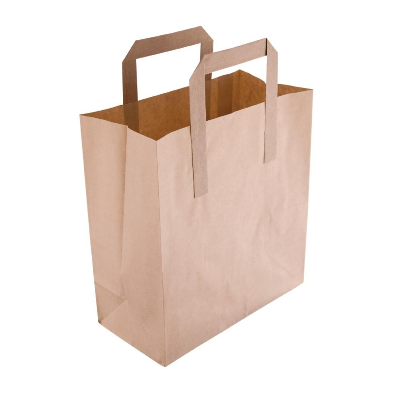 Kleiner Beutel aus recyceltem braunem Papier 215 x 180 mm - Packung mit 250 Stück - Fiesta Green - Fourniresto Kleiner Beutel aus recyceltem braunem Papier 215 x 180 mm - Packung mit 250 Stück - Fiesta Green - Fourniresto