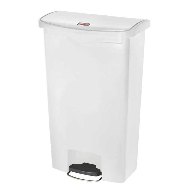 Mülleimer mit Frontpedal Slim Jim StepOn Weiß 68L - Rubbermaid - Fourniresto Mülleimer mit Frontpedal Slim Jim StepOn Weiß 68L - Rubbermaid - Fourniresto