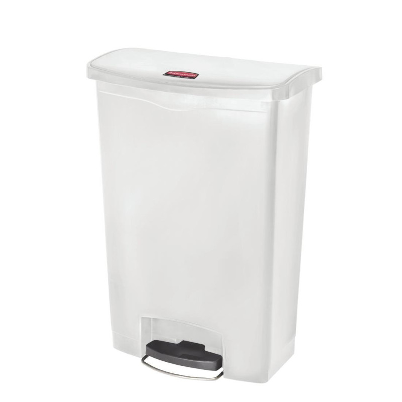 Mülleimer mit Frontpedal Slim Jim StepOn Weiß 90L - Rubbermaid - Fourniresto Mülleimer mit Frontpedal Slim Jim StepOn Weiß 90L - Rubbermaid - Fourniresto