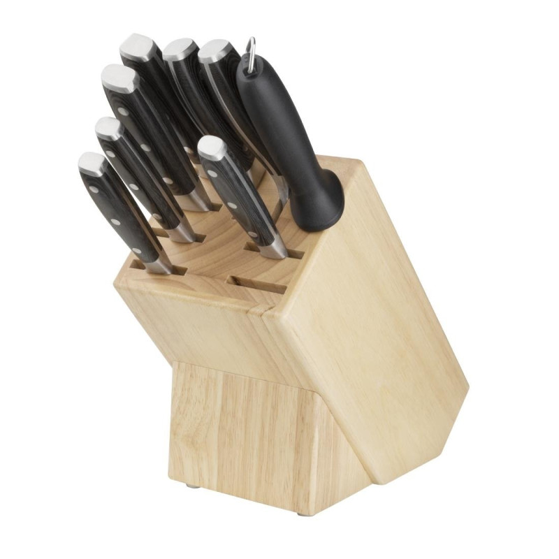 Holz Messerblock 9-teilig - Vogue - Fourniresto Holz Messerblock 9-teilig - Vogue - Fourniresto