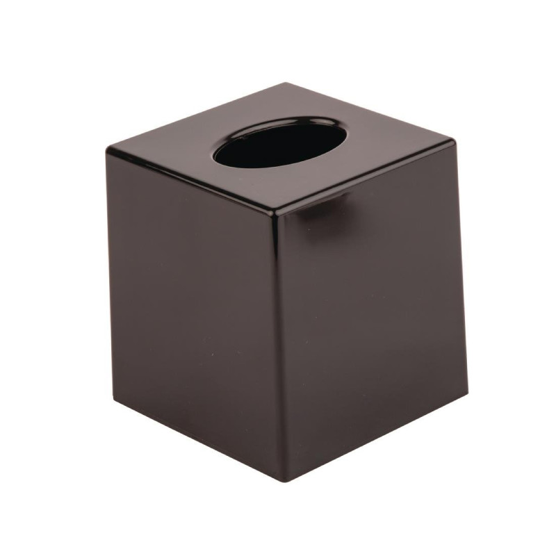 Quadratischer schwarzer Plastiktaschentuchspender - Bolero - Fourniresto Quadratischer schwarzer Plastiktaschentuchspender - Bolero - Fourniresto