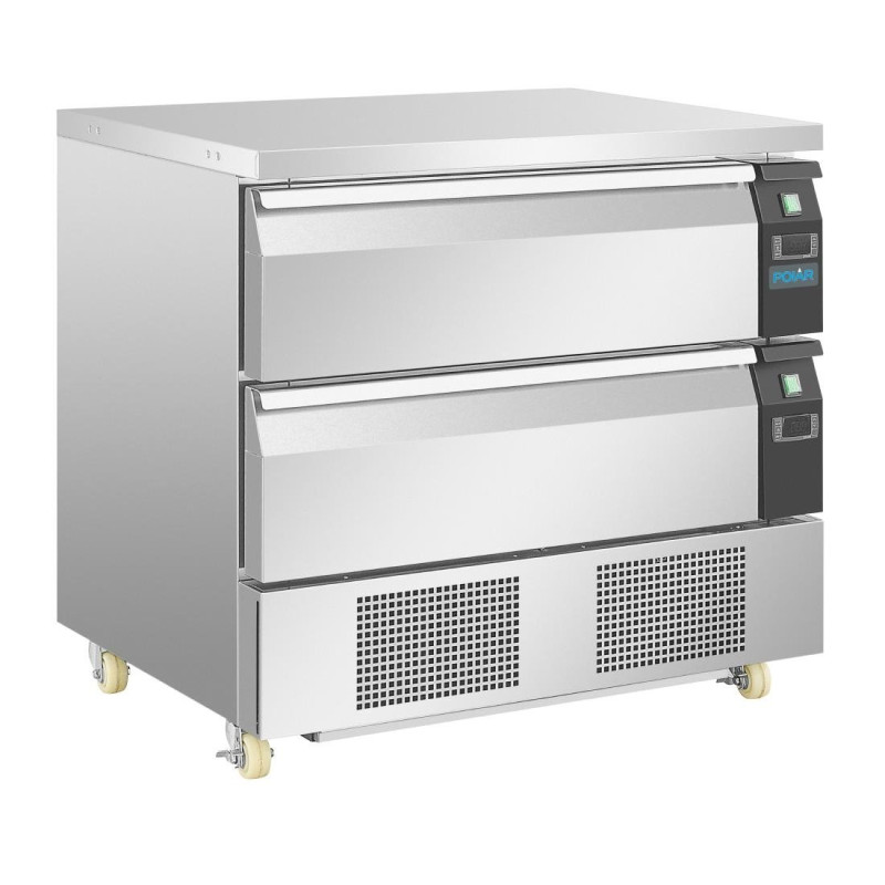 Sockel Doppelkühlung 2 Schubladen Serie U 4x GN 1/1 - Polar - Fourniresto Sockel Doppelkühlung 2 Schubladen Serie U 4x GN 1/1 - Polar - Fourniresto