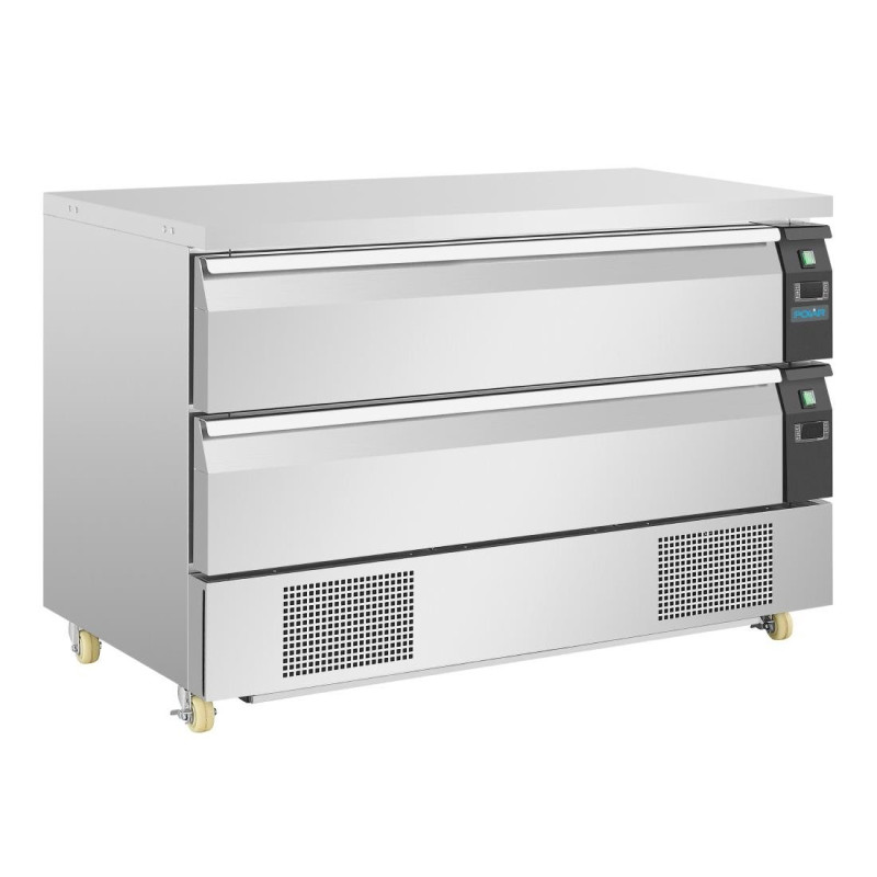 Sockel Doppelkühlung 2 Schubladen Serie U 6x GN 1/1 - Polar - Fourniresto Sockel Doppelkühlung 2 Schubladen Serie U 6x GN 1/1 - Polar - Fourniresto