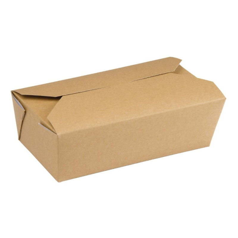 Rechteckige Lebensmittelkartons aus Kraftpapier - 985 ml - Packung mit 250 Stück - Colpac Rechteckige Lebensmittelkartons aus Kraftpapier - 985 ml - Packung mit 250 Stück - Colpac