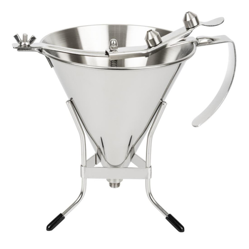 Edelstahl-Trichter mit automatischem Kolben 1,5L - De Buyer - Fourniresto Edelstahl-Trichter mit automatischem Kolben 1,5L - De Buyer - Fourniresto