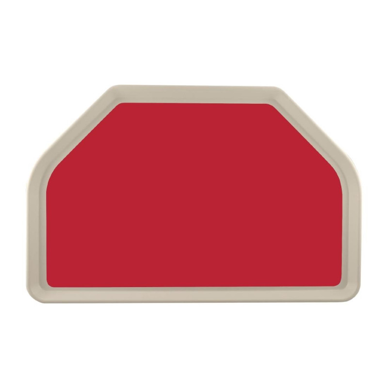 Servierplatte aus trapezförmigem Polyester GN 500x325mm Rot - Roltex - Fourniresto Servierplatte aus trapezförmigem Polyester GN 500x325mm Rot - Roltex - Fourniresto