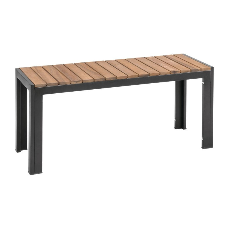 Bancs en Acier et Acacia 100 cm - Lot de 2 - Bolero - Fourniresto Bancs en Acier et Acacia 100 cm - Lot de 2 - Bolero - Fourniresto