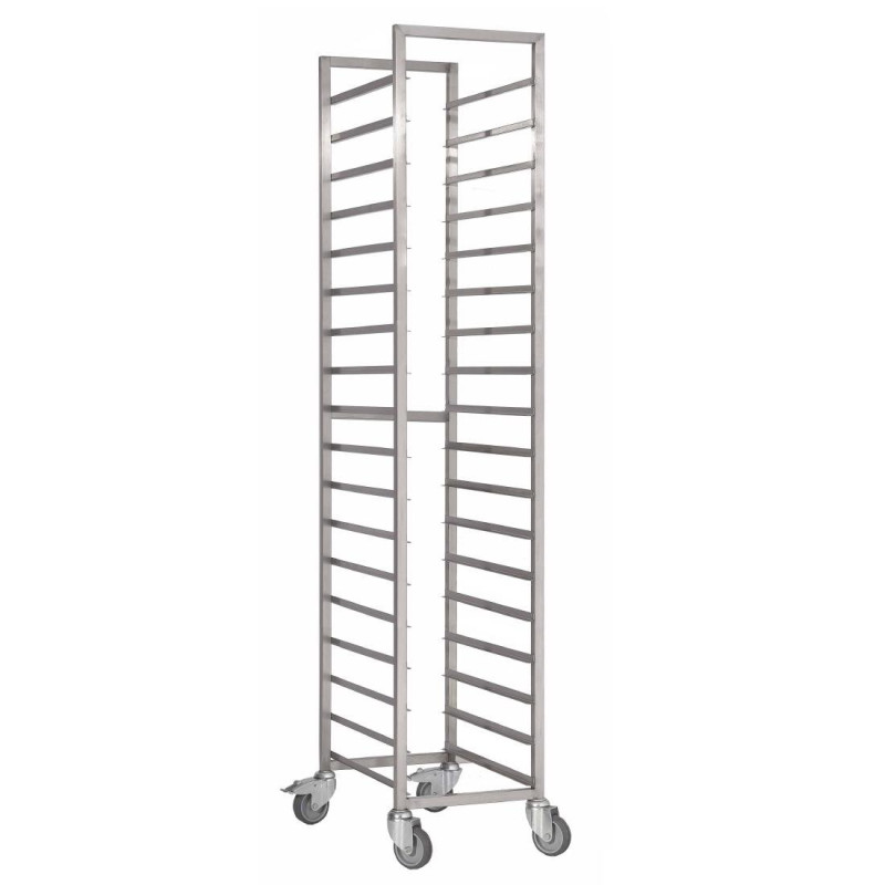 Edelstahl-Schubkarre - 600x400mm-18 Ebenen- Gastro M Edelstahl-Schubkarre - 600x400mm-18 Ebenen- Gastro M