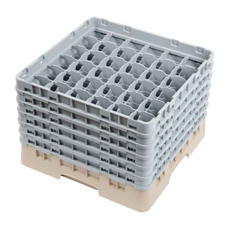 Gläserkorb 36 Fächer Camrack Beige 500 x 500 mm - Cambro Gläserkorb 36 Fächer Camrack Beige 500 x 500 mm - Cambro