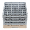 Gläserkorb 36 Fächer Camrack Beige 500 x 500 mm - Cambro