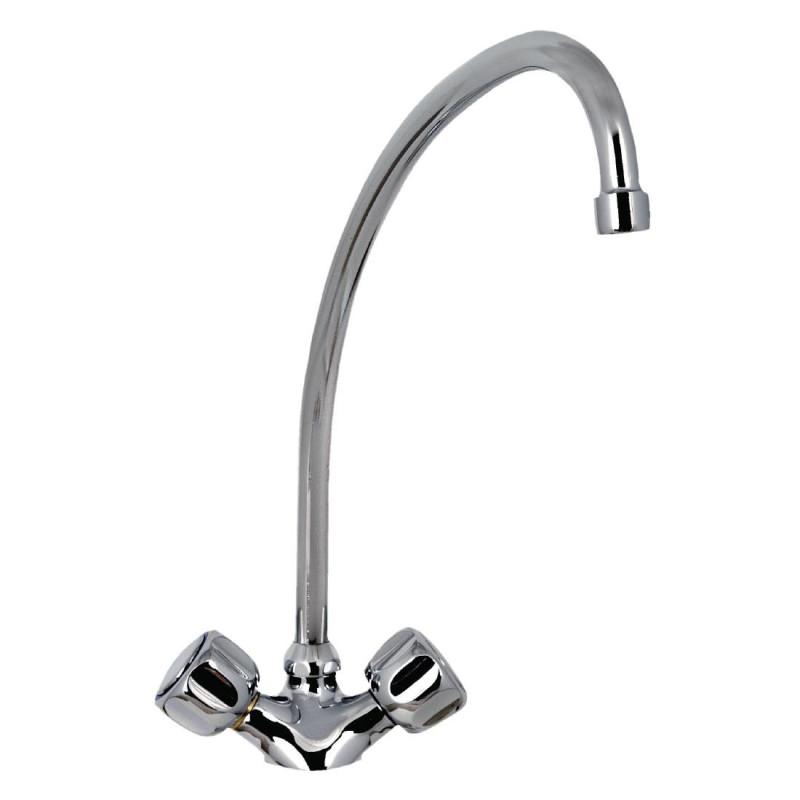 Einloch-Mischbatterie Standard 2-Griff-Auslauf 200mm - FourniResto Einloch-Mischbatterie Standard 2-Griff-Auslauf 200mm - FourniResto