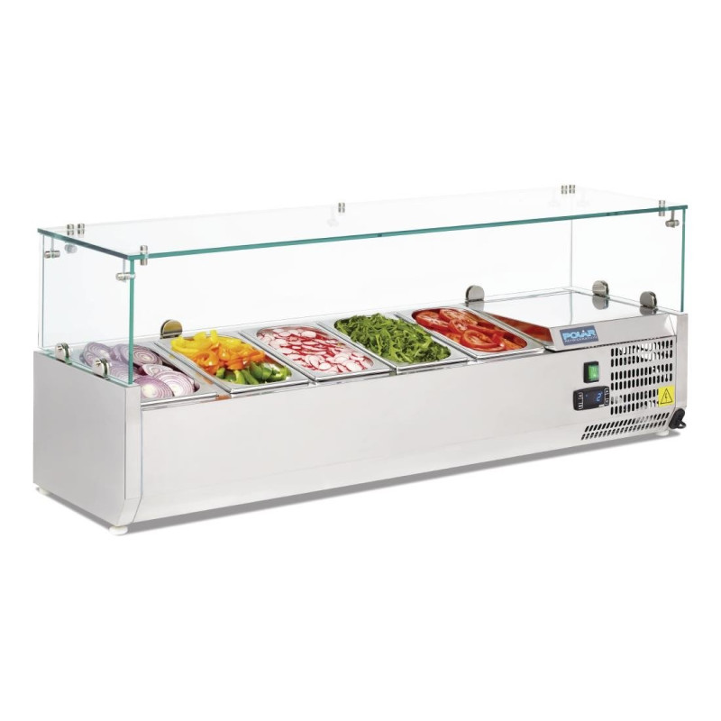 Kühlvitrine für Zutaten Serie G - 5 x GN 1/4 - Polar - Fourniresto Kühlvitrine für Zutaten Serie G - 5 x GN 1/4 - Polar - Fourniresto