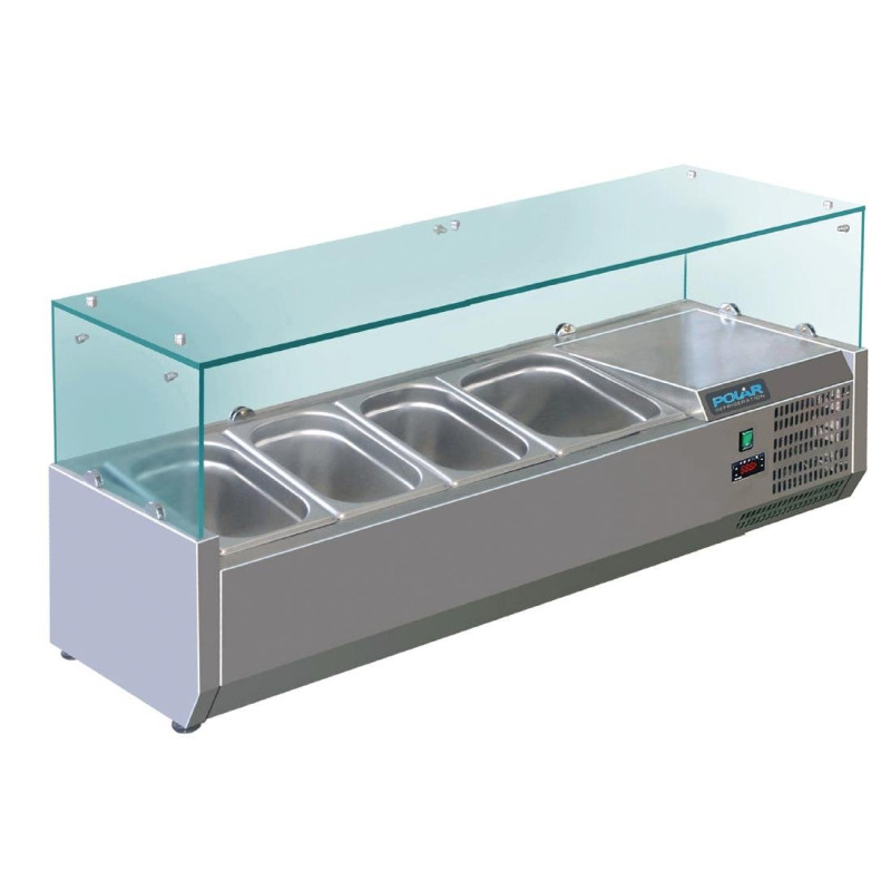 Kühlvitrine für Zutaten 3x GN 1/3 und 1x GN 1/2 Serie G - Polar - Fourniresto Kühlvitrine für Zutaten 3x GN 1/3 und 1x GN 1/2 Serie G - Polar - Fourniresto