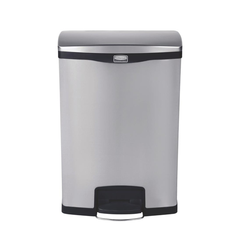 Mülleimer mit Frontpedal aus Edelstahl Slim Jim - 90L - Rubbermaid Mülleimer mit Frontpedal aus Edelstahl Slim Jim - 90L - Rubbermaid
