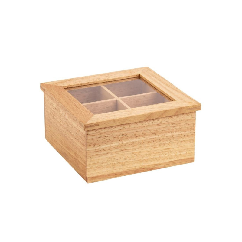 Mini Teebox aus Kautschukholz - Olympia - Fourniresto Mini Teebox aus Kautschukholz - Olympia - Fourniresto