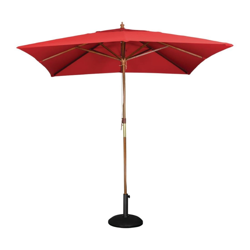 Quadratischer roter Sonnenschirm - 2,5m - Bolero Quadratischer roter Sonnenschirm - 2,5m - Bolero