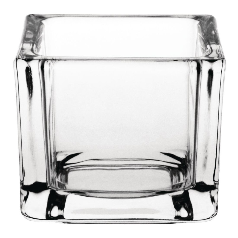 Quadratischer Glas-Teelichthalter - 6er-Pack - Olympia - Fourniresto Quadratischer Glas-Teelichthalter - 6er-Pack - Olympia - Fourniresto