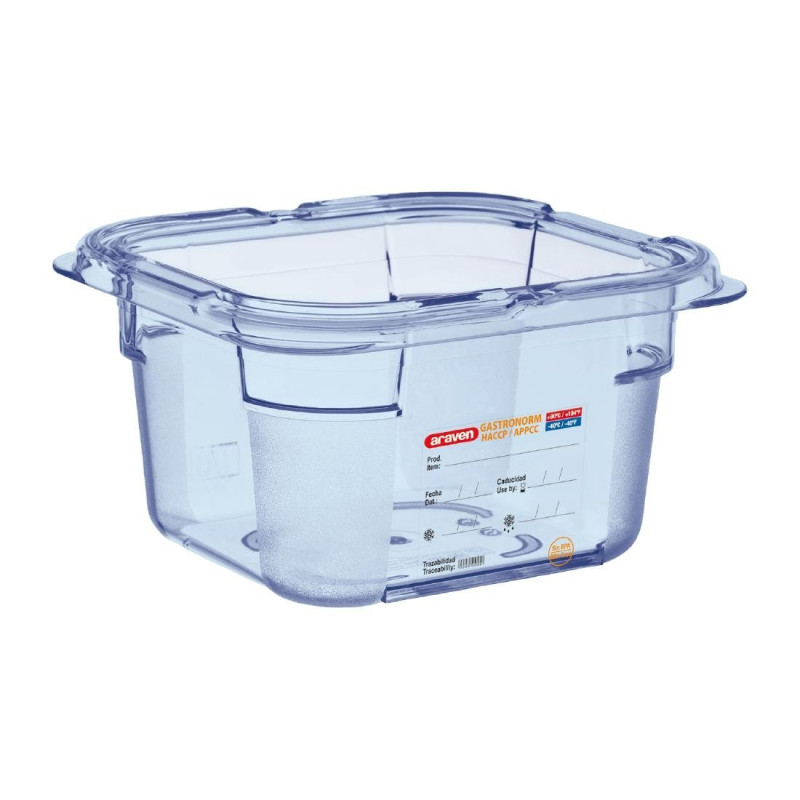 Luftdichte blaue ABS-GN1/6 100mm-Box - Araven - Fourniresto Luftdichte blaue ABS-GN1/6 100mm-Box - Araven - Fourniresto