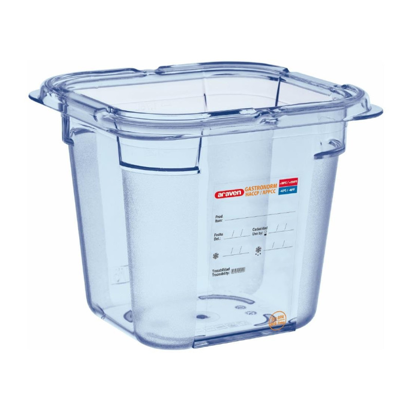 Luftdichte blaue ABS-GN1/6 150mm-Box - Araven - Fourniresto Luftdichte blaue ABS-GN1/6 150mm-Box - Araven - Fourniresto