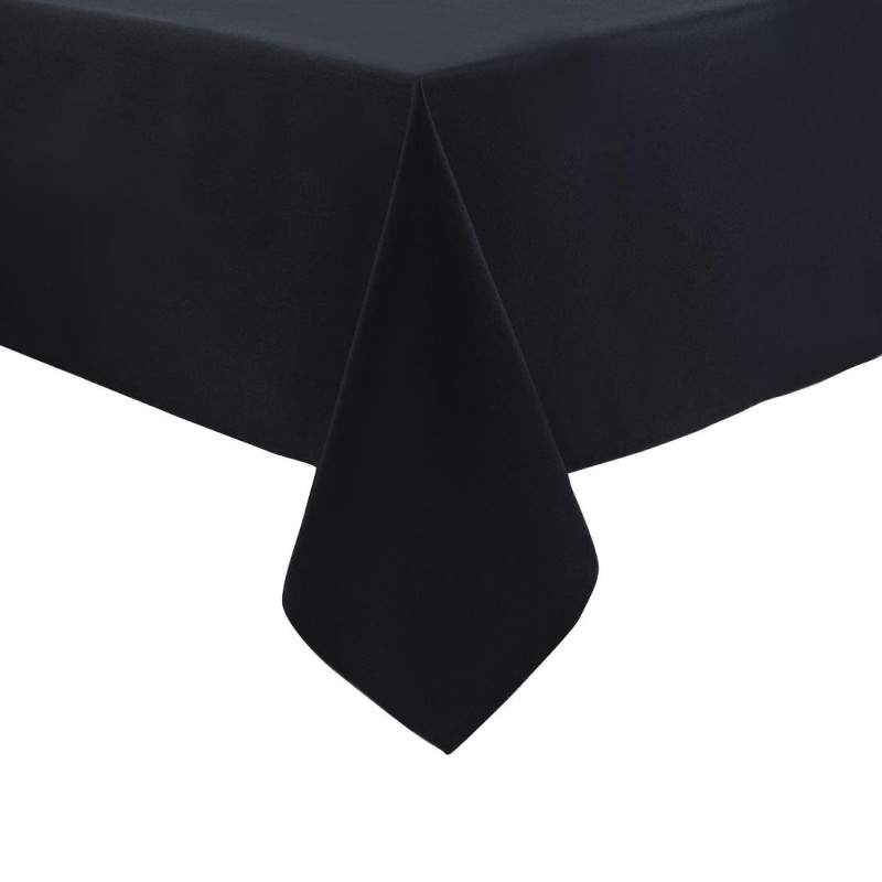 Schwarzes Tischtuch 2290 x 2290mm - Mitre Essentials - Fourniresto Schwarzes Tischtuch 2290 x 2290mm - Mitre Essentials - Fourniresto