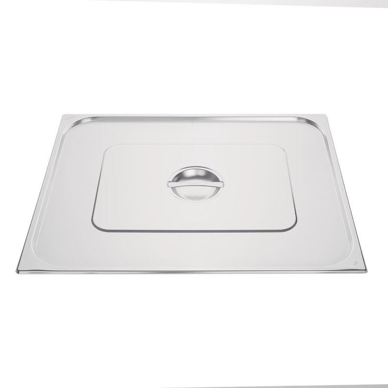 Edelstahl-Doppeldeckel - GN 2/1 Edelstahl - Vogue - Fourniresto Edelstahl-Doppeldeckel - GN 2/1 Edelstahl - Vogue - Fourniresto