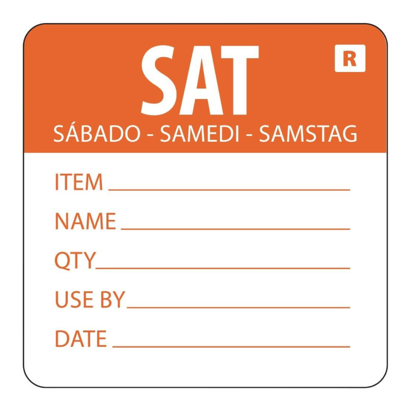 Abnehmbares Etikett "Samstag" - Vogue Abnehmbares Etikett "Samstag" - Vogue