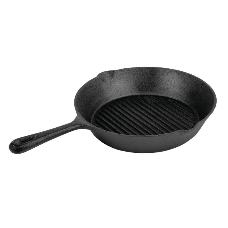 Ribbed Round Grill Pan - Ø 267mm - Vogue Ribbed Round Grill Pan - Ø 267mm - Vogue