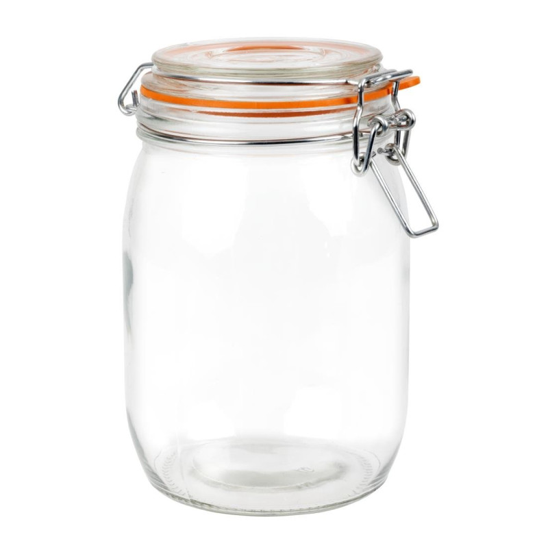 Einmachglas mit Clip-Verschluss 1L - Vogue - Fourniresto Einmachglas mit Clip-Verschluss 1L - Vogue - Fourniresto