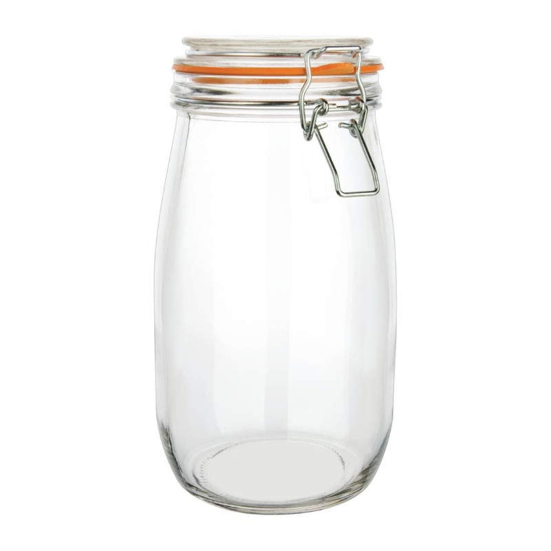 Einmachglas mit Clip-Verschluss 1,5L - Vogue - Fourniresto Einmachglas mit Clip-Verschluss 1,5L - Vogue - Fourniresto