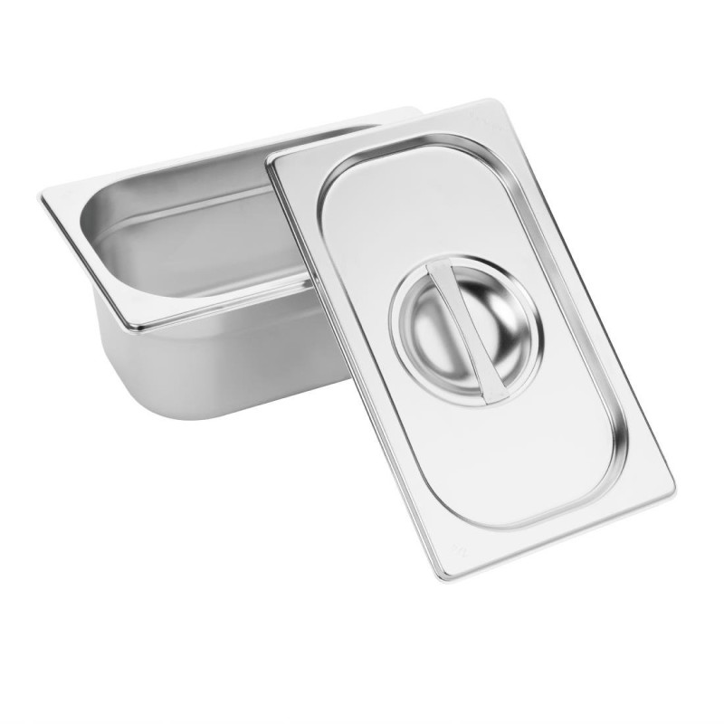 - Set von 6 Behältern und Deckeln GN1/9 - Tiefe 100mm - Vogue - Set von 6 Behältern und Deckeln GN1/9 - Tiefe 100mm - Vogue