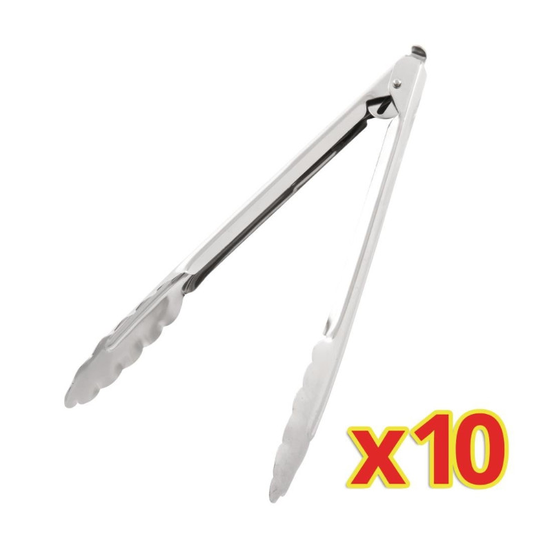 - Set mit 10 Servierzangen 25,5cm - Vogue - Fourniresto - Set mit 10 Servierzangen 25,5cm - Vogue - Fourniresto