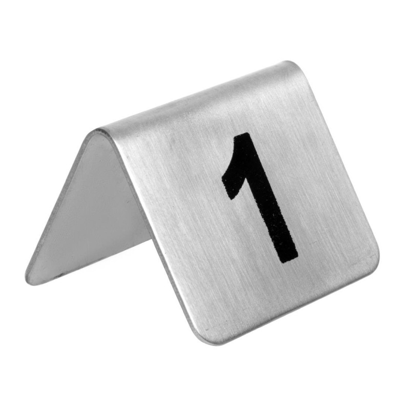 Edelstahl-Tischnummern 1 bis 10 - Olympia - Fourniresto Edelstahl-Tischnummern 1 bis 10 - Olympia - Fourniresto