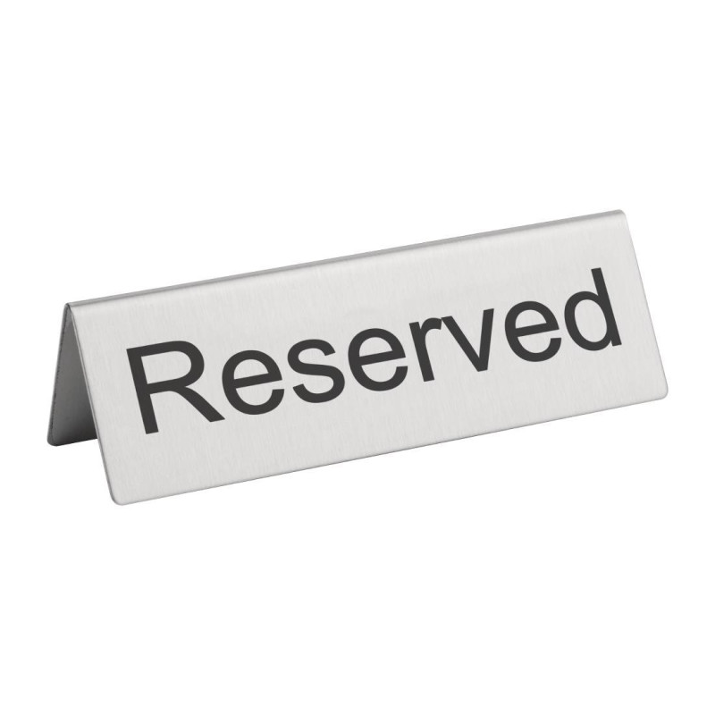 Tischstaffeleien aus Edelstahl "Reserviert" - Set mit 10 Stück - Olympia - Fourniresto Tischstaffeleien aus Edelstahl "Reserviert" - Set mit 10 Stück - Olympia - Fourniresto