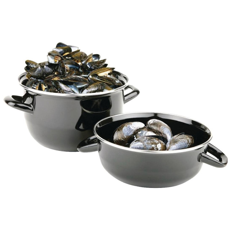 Emaille-Muscheltopf 1,5 kg - Ø 220 mm - Olympia Emaille-Muscheltopf 1,5 kg - Ø 220 mm - Olympia