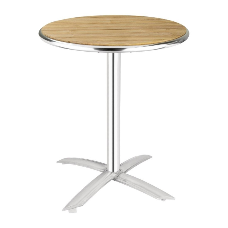 Tisch mit klappbarer Holzplatte Ø 60 cm - Bolero - Fourniresto Tisch mit klappbarer Holzplatte Ø 60 cm - Bolero - Fourniresto