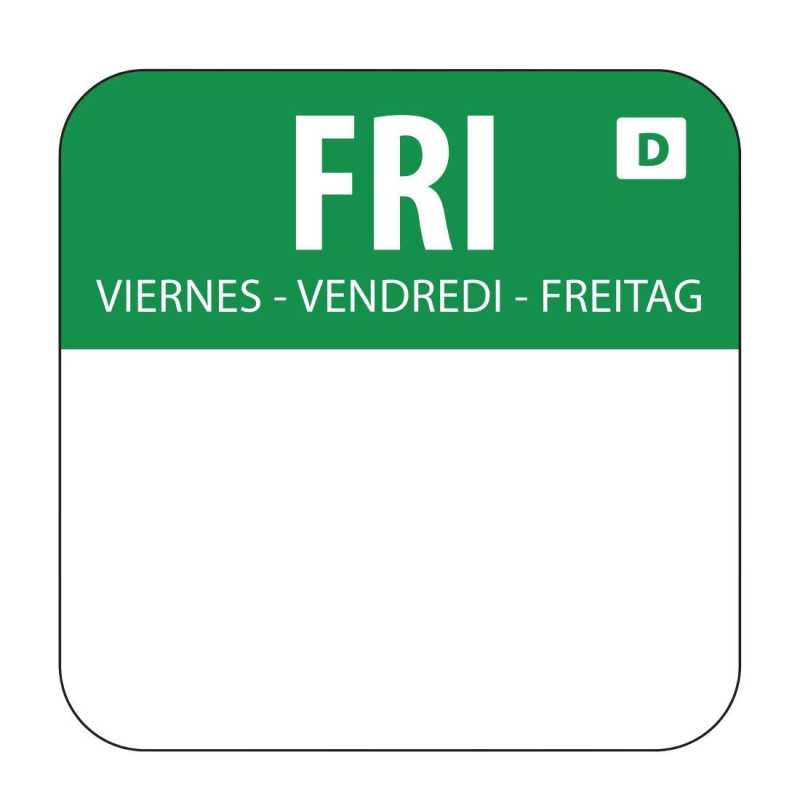 Lösliche Etiketten für Lebensmittel "Freitag" - Vogue Lösliche Etiketten für Lebensmittel "Freitag" - Vogue