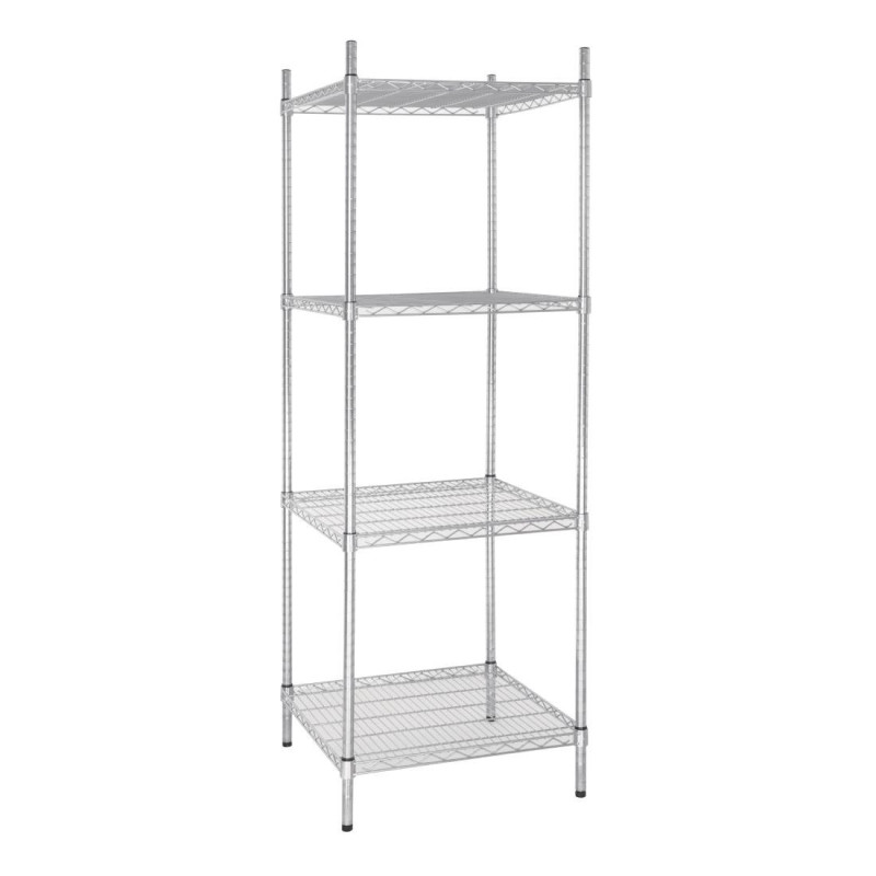Metallisches Aufbewahrungsregal mit 4 Ebenen - Vogue Metallisches Aufbewahrungsregal mit 4 Ebenen - Vogue