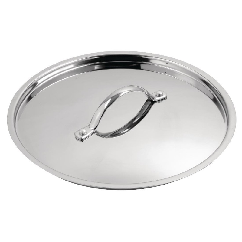Triple Thickness Tri Wall Pan Lid -Ø 240mm - Vogue Triple Thickness Tri Wall Pan Lid -Ø 240mm - Vogue