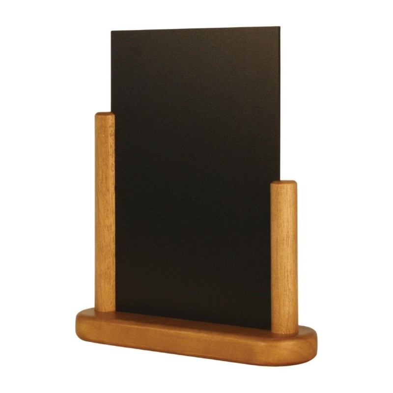 Elegante Tischtafel aus Teakholz-Finish 280 x 200mm - Securit - Fourniresto Elegante Tischtafel aus Teakholz-Finish 280 x 200mm - Securit - Fourniresto